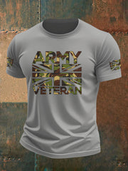Men's British Veteran imitation cotton short-sleeved T-shirt vetvanguards