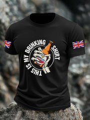 Men's This Is My Drinking Shirt Casual Printed T-shirt vetvanguards