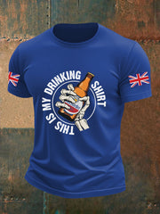 Men's This Is My Drinking Shirt Casual Printed T-shirt vetvanguards