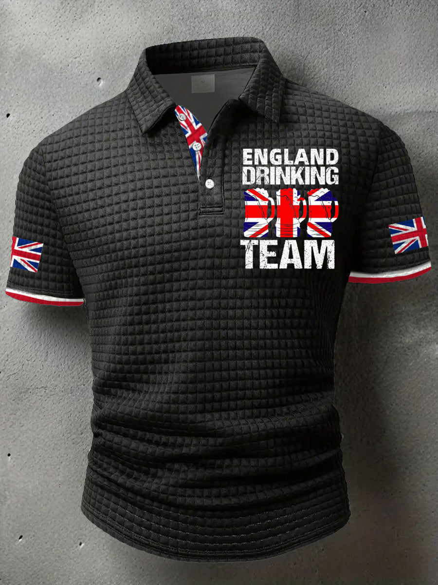 Men's England Drinking Team Printed Casual Tops vetvanguards