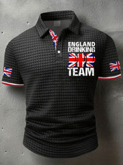 Men's England Drinking Team Printed Casual Tops vetvanguards