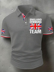 Men's England Drinking Team Printed Casual Tops vetvanguards