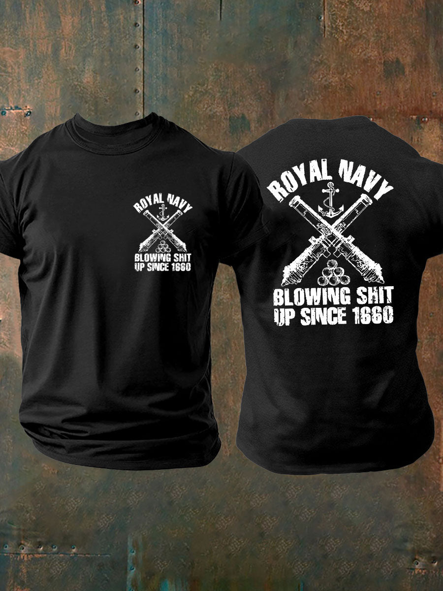 Men's British Veteran imitation cotton short-sleeved T-shirt vetvanguards