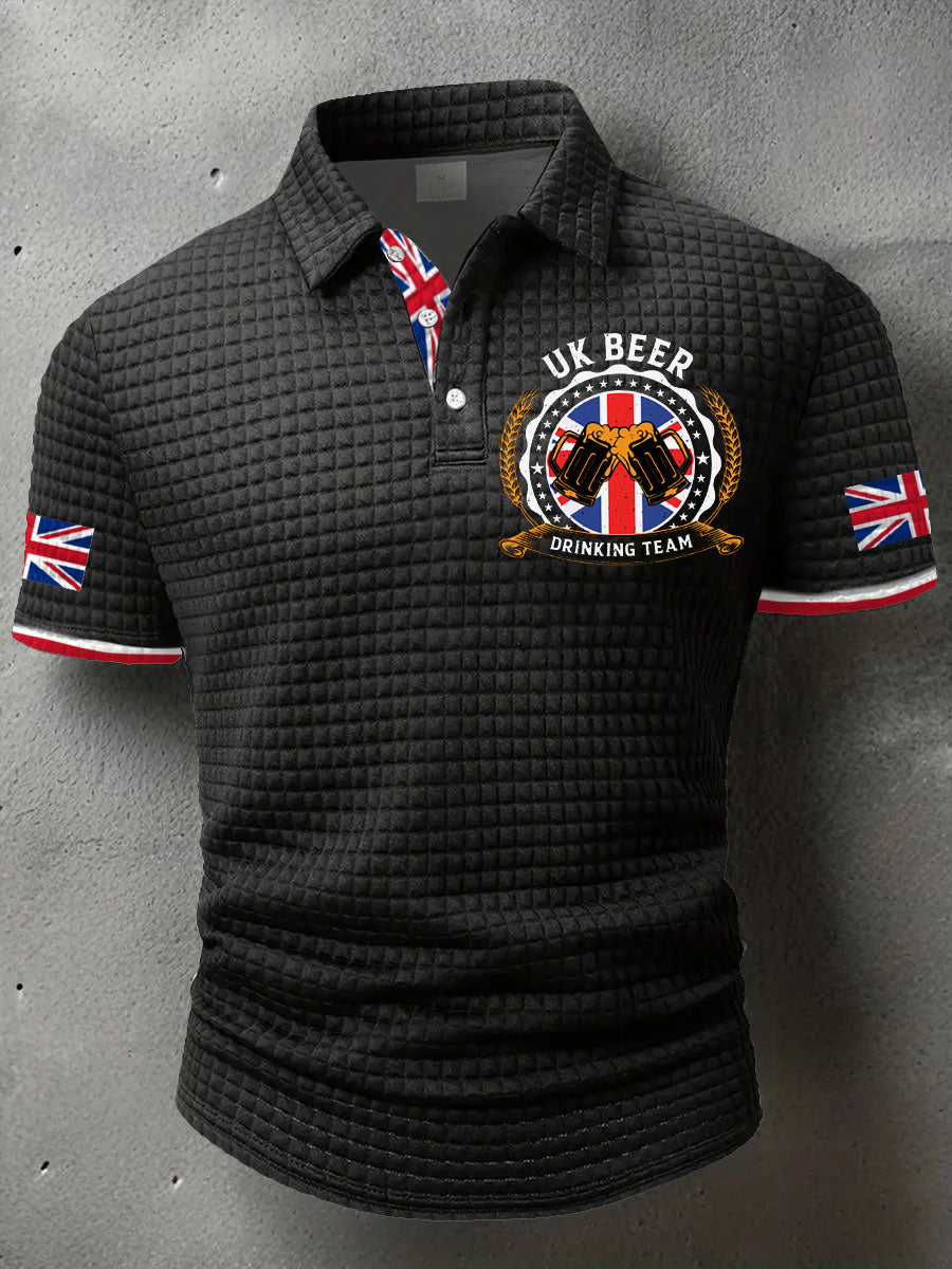 Men's UK Beer Drinking Team Printed Casual Tops vetvanguards
