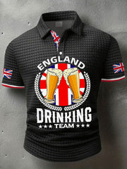 Men's England Drinking Team Printed Casual Tops vetvanguards