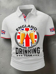 Men's England Drinking Team Printed Casual Tops vetvanguards