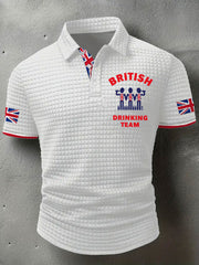 Men's British Drinking Team Printed Casual Tops vetvanguards