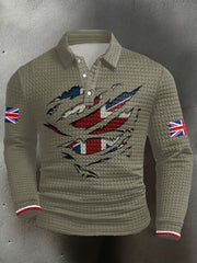 Men's UK Flag Printed Casual Tops vetvanguards