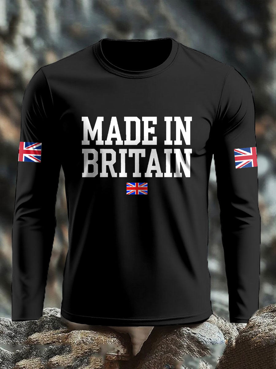 Men's UK Flag Lion Printed Casual Tops vetvanguards