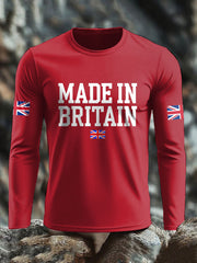 Men's UK Flag Lion Printed Casual Tops vetvanguards