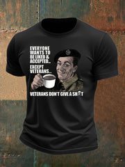 Men's British humor imitation cotton short-sleeved T-shirt vetvanguards