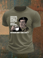 Men's British humor imitation cotton short-sleeved T-shirt vetvanguards