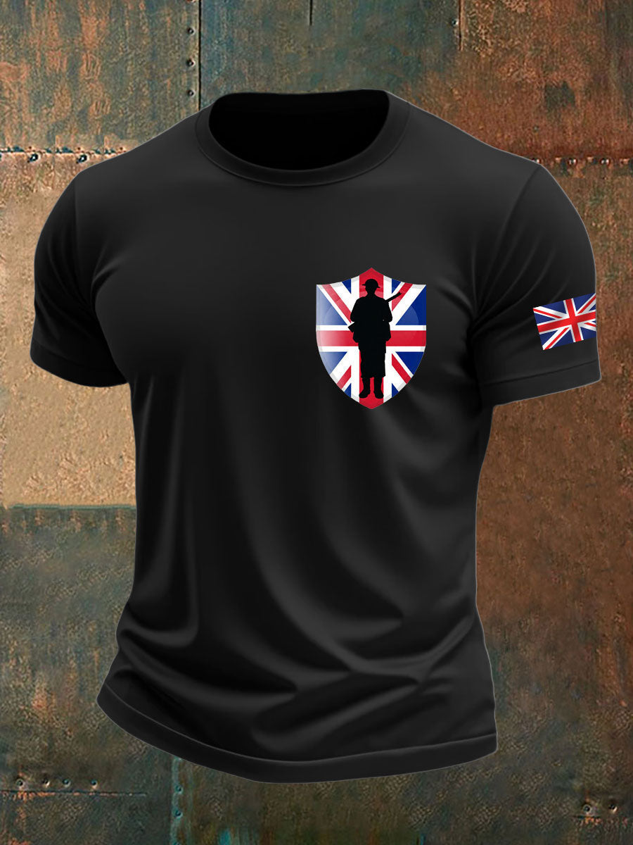 Men's british veteran imitation cotton short-sleeved T-shirt vetvanguards