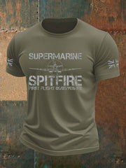 Men's Supermarine  Spitfire Veteran RAF imitation cotton short-sleeved T-shirt vetvanguards