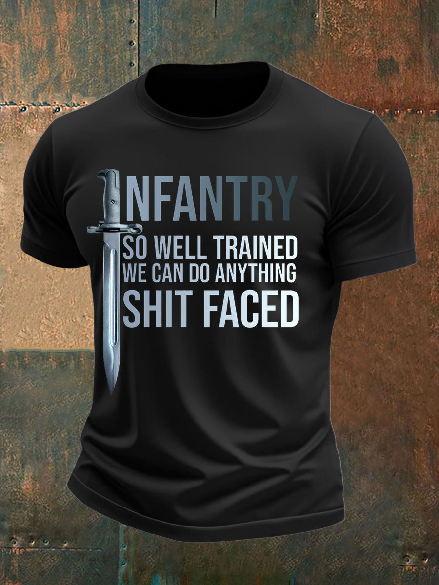 Men's Infantry trained imitation cotton short-sleeved T-shirt vetvanguards
