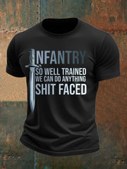 Men's Infantry trained imitation cotton short-sleeved T-shirt vetvanguards