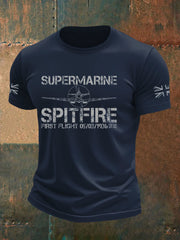 Men's Supermarine  Spitfire Veteran RAF imitation cotton short-sleeved T-shirt vetvanguards