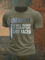 Men's Infantry trained imitation cotton short-sleeved T-shirt vetvanguards