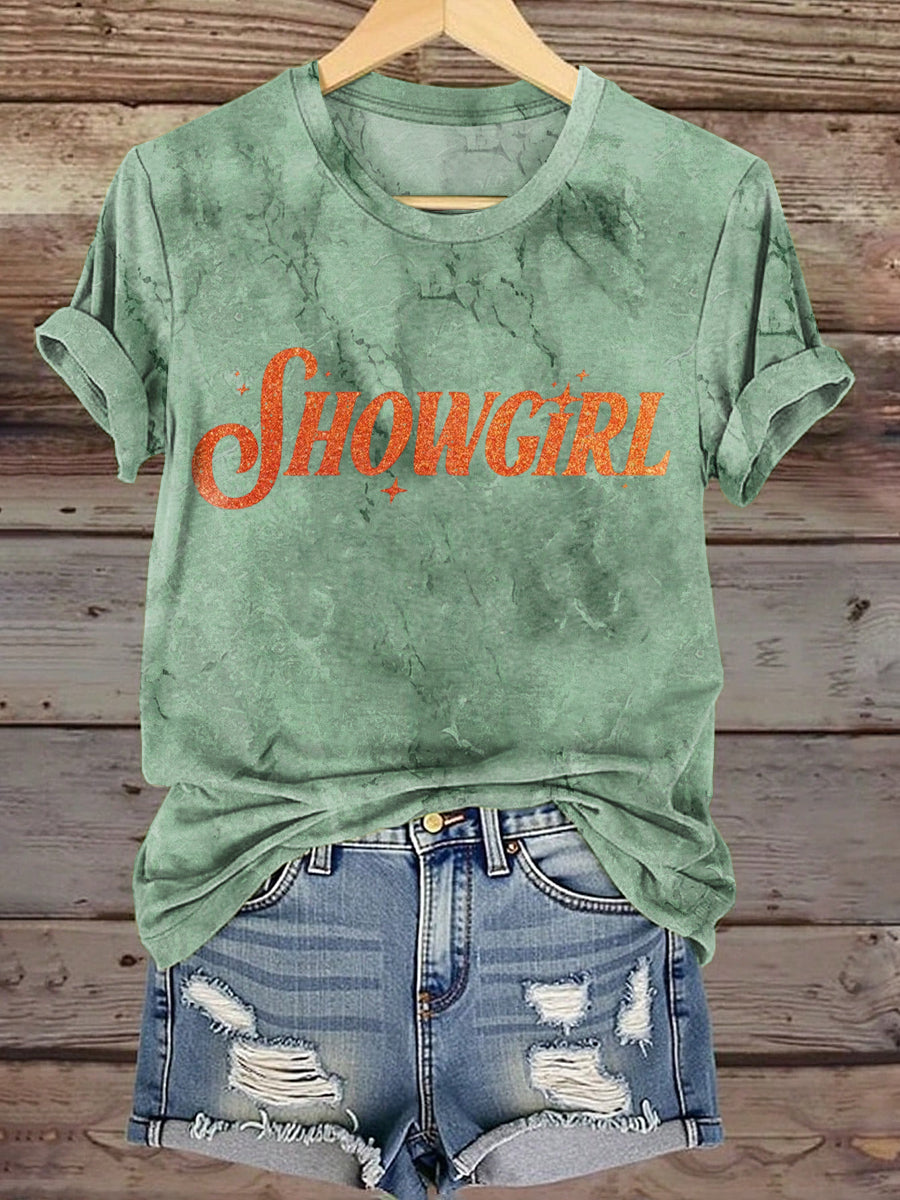 Women's Showgirl Design Music Fan T-shirt vetvanguards