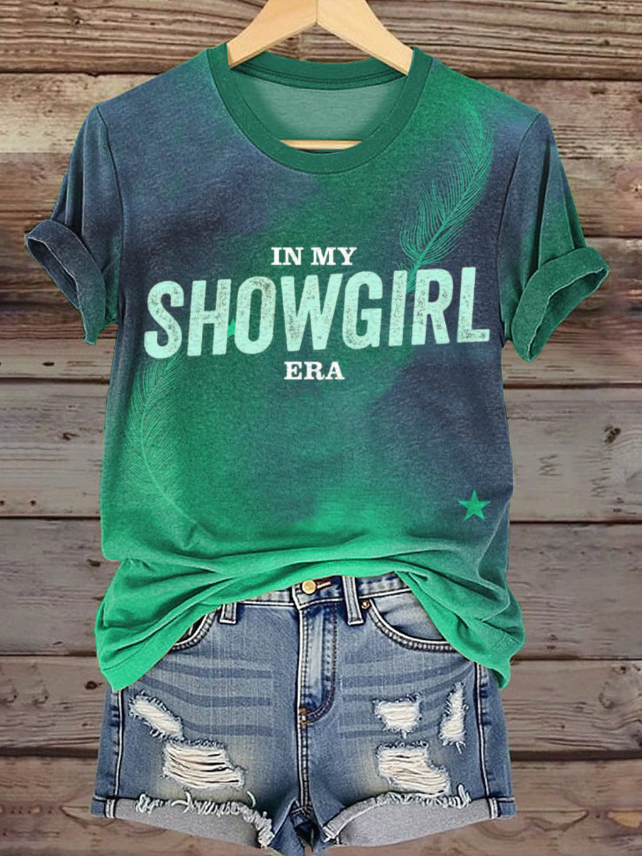 Women's Showgirl Design Music Fan T-shirt vetvanguards