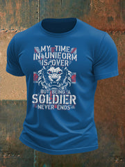 Men's british veteran imitation cotton short-sleeved T-shirt vetvanguards