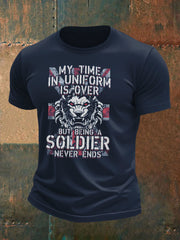 Men's british veteran imitation cotton short-sleeved T-shirt vetvanguards