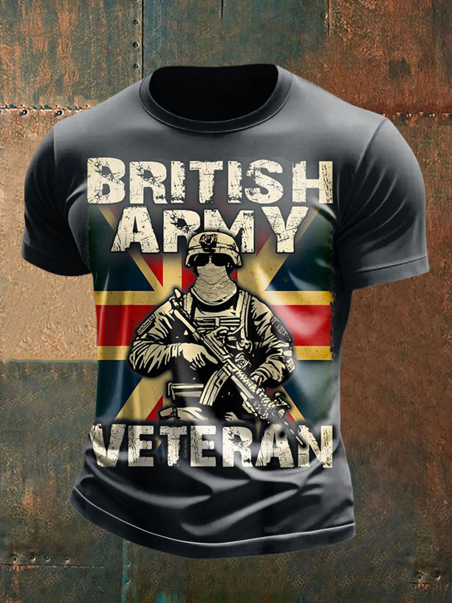 Men's british veteran short sleeves t-shirt vetvanguards
