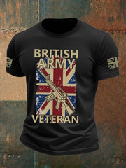 Men's british veteran imitation cotton short-sleeved T-shirt vetvanguards