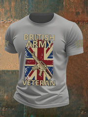 Men's british veteran imitation cotton short-sleeved T-shirt vetvanguards
