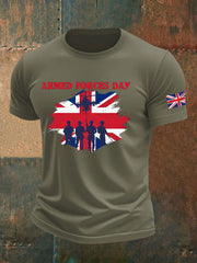 Men's british veteran imitation cotton short-sleeved T-shirt vetvanguards