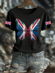 Women's UK Flag Printed T-shirt vetvanguards