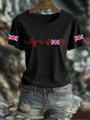 Women's UK Flag Printed T-shirt vetvanguards