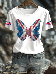 Women's UK Flag Printed T-shirt vetvanguards