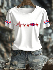 Women's UK Flag Printed T-shirt vetvanguards