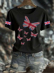 Women's UK Flag Printed T-shirt vetvanguards