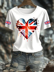Women's UK Flag Printed T-shirt vetvanguards
