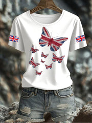 Women's UK Flag Printed T-shirt vetvanguards