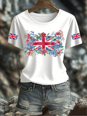 Women's UK Flag Printed T-shirt vetvanguards