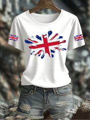 Women's UK Flag Printed T-shirt vetvanguards