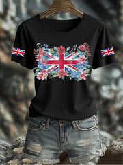 Women's UK Flag Printed T-shirt vetvanguards
