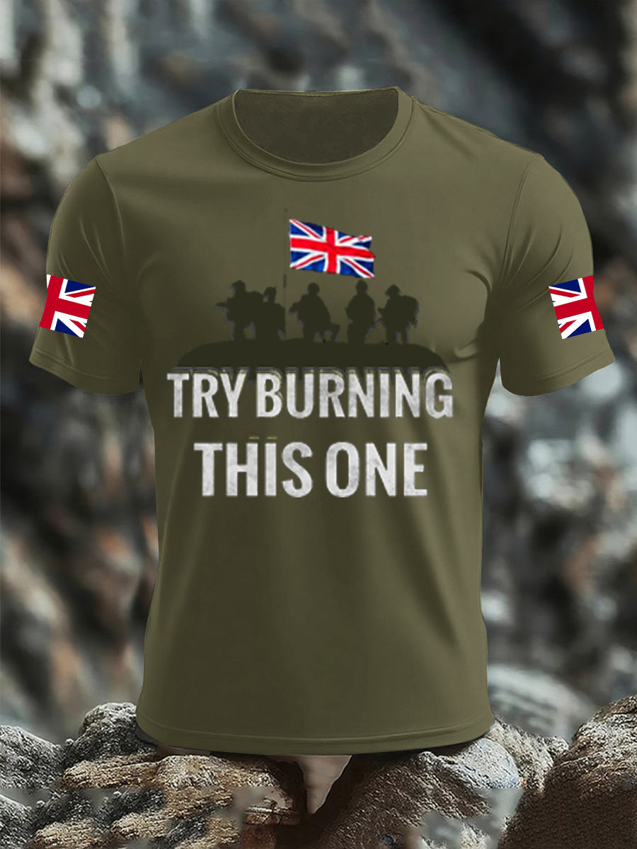 Men's TRY BURNING THIS ONE T-shirt vetvanguards