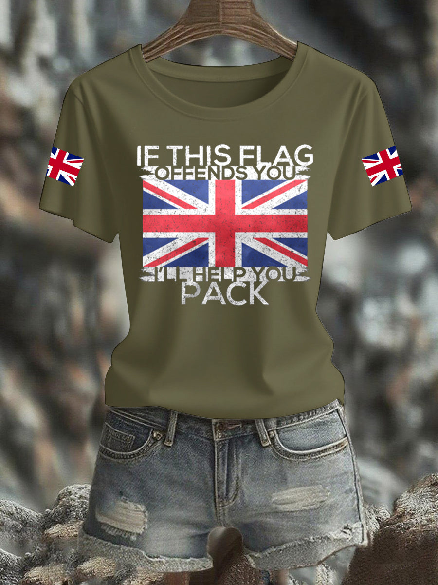 Women's IF THIS FLAG OFFENDS YOU HELP YOU PACK T-shirt vetvanguards