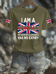 Women's I AM A VETERAN MY OATH OF ALLEGIANCE HAS NO EXPIRY T-shirt vetvanguards