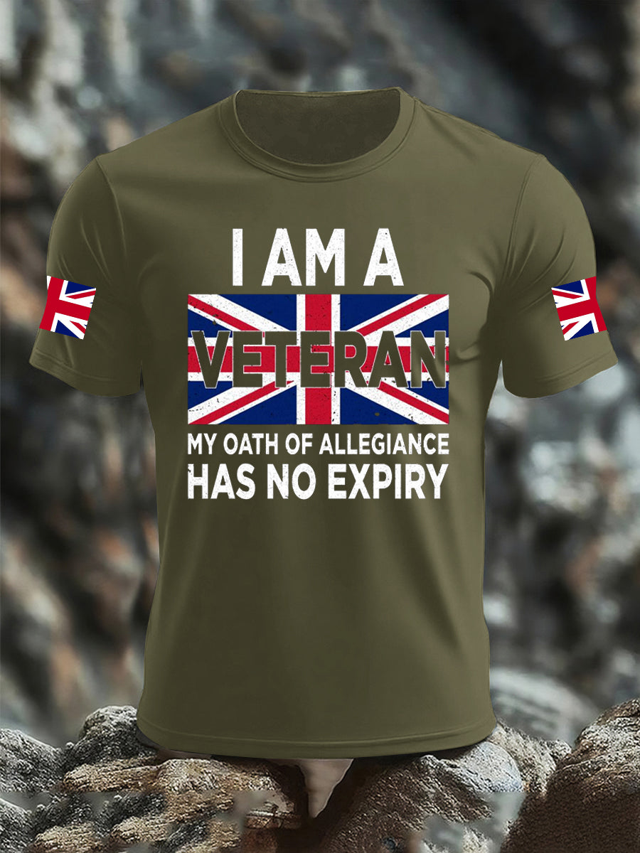 Men's I AM A VETERAN MY OATH OF ALLEGIANCE HAS NO EXPIRY T-shirt vetvanguards