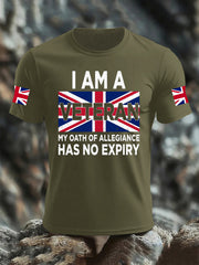 Men's I AM A VETERAN MY OATH OF ALLEGIANCE HAS NO EXPIRY T-shirt vetvanguards