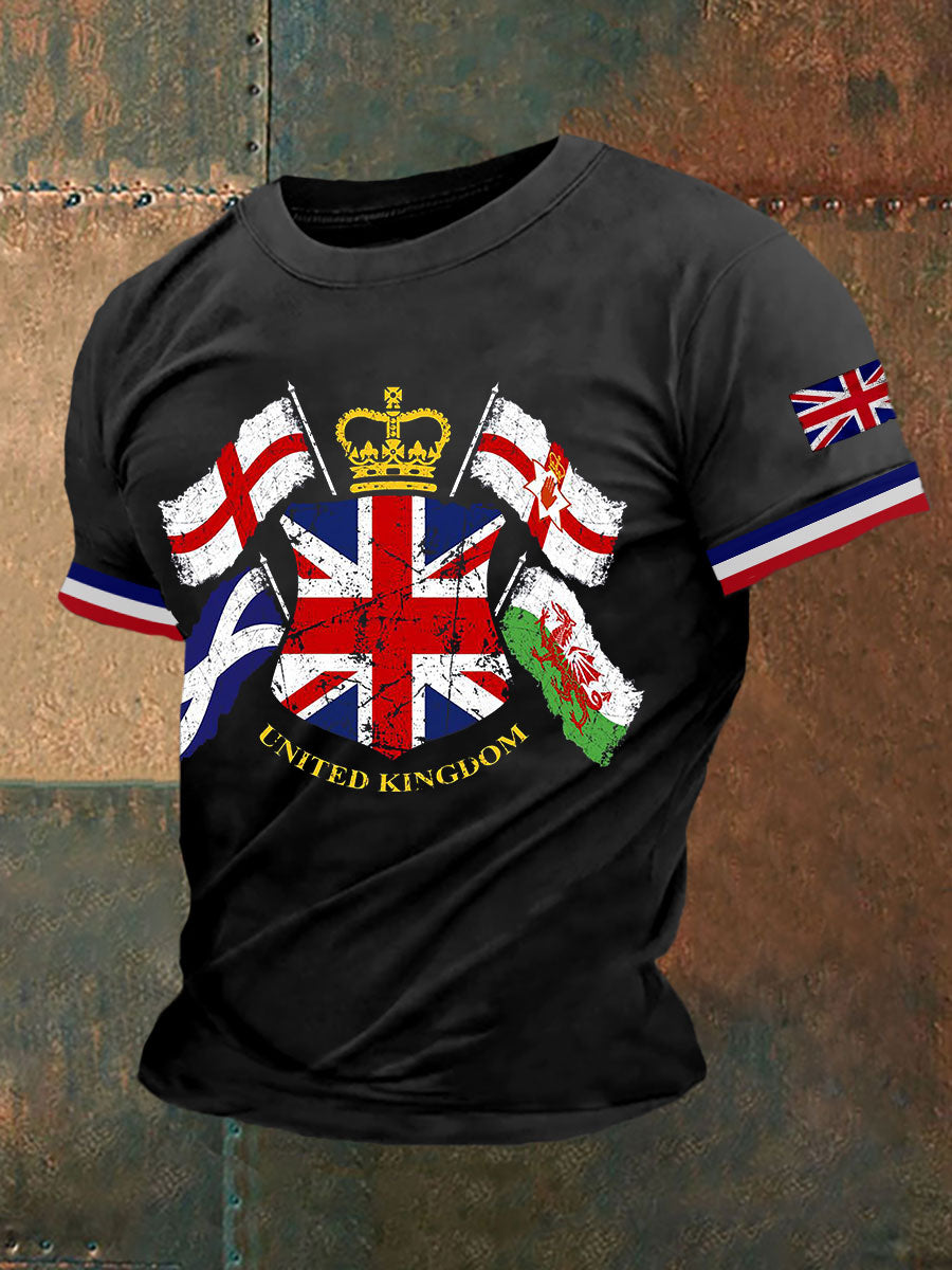 Men's Northern Ireland Print Button T-Shirt vetvanguards