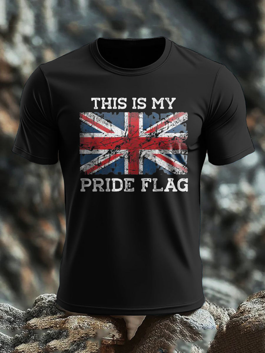 Men's UK Flag Patoitic Printed T-shirt vetvanguards