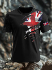 Men's Britsh Imitation Cotton Short-Sleeved Printed T-shirt vetvanguards