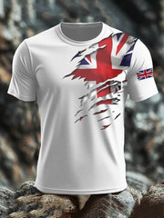 Men's Britsh Imitation Cotton Short-Sleeved Printed T-shirt vetvanguards