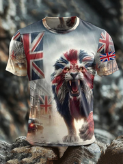 Men's British Lion Short Sleeves Printed T-Shirt vetvanguards